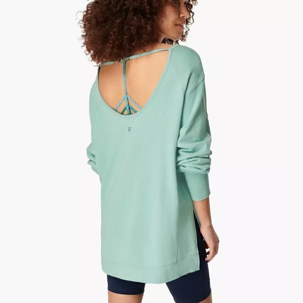 NWT Sweaty Betty After Class Sport Sweatshirt in Algarve Green size X-Small